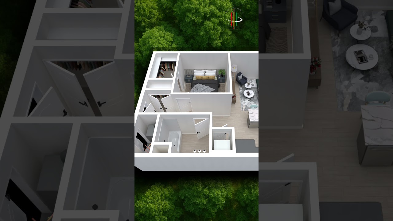 Modern One Bedroom Apartment Floor Plan | Smart Home Layout 🏡 