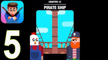 Mr Bullet - Gameplay Walkthrough Part 5 - Classic Chapter 12 PIRATE Ship 3 stars(iOS, Android)
