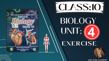 FBISE BIOLOGY CLASS 10 New Book UNIT 4 URINARY SYSTEM EXERCISE COMPLETE SOLUTION (Federal board) NBF