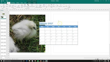 Publisher 2016 Landscape calendar from Blank