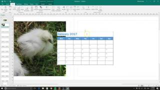 Publisher 2016 Landscape calendar from Blank
