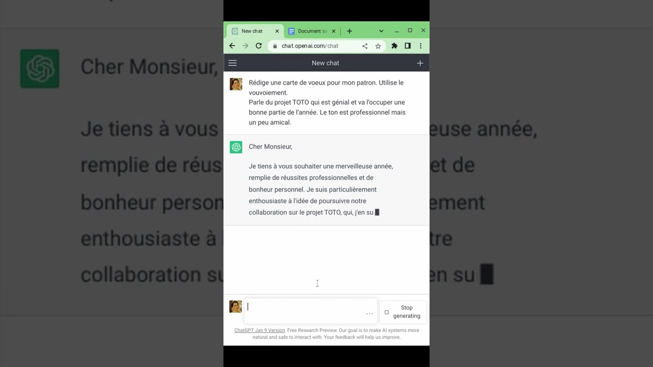 Fais des voeux personnalis&eacute;s &agrave; ton patron en moins de 2min avec #ChatGPT !