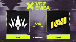 BBL vs NAVI | Карта 3 | VALORANT Champions Tour 2024: EMEA Stage 1