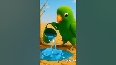 Parrot watering on dry trees 😭#parrot​ #tree​ #ai #viralvideo