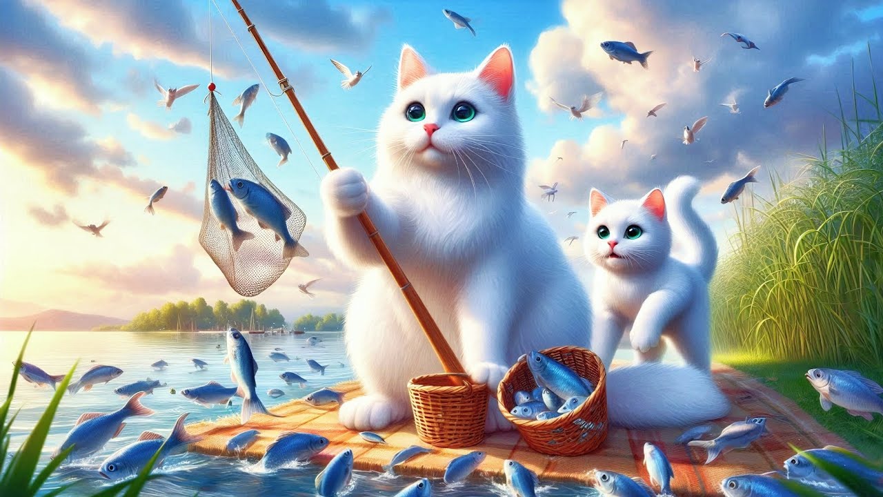 Приключения крошечных котят на пляже 🌊 Друзья продают яблоки на рынке 🍎