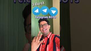 3 Bohot Useful Telegram BOTs?? shorts