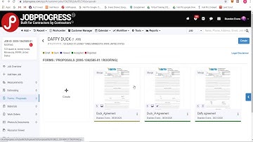 JobProgress: How to Create - Merge - Form Proposal + Signatures + Email