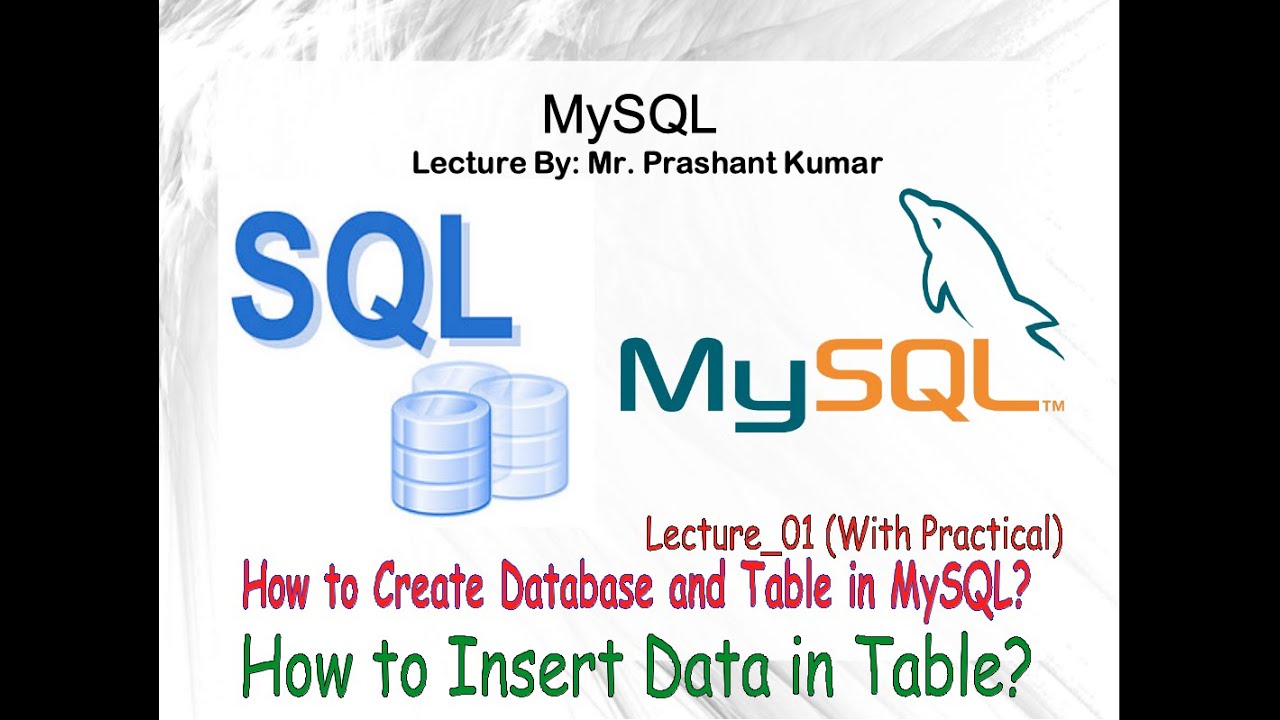 How to Create Table in MySQL? How to Insert data in SQL Table? | With ...