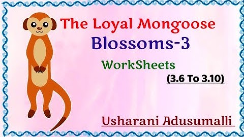 The Loyal Mongoose/Blossoms-3/ Work Sheets 3.6To3.10/English/WorkBook/Ap NewSyllabus/Class-3 Lesson3