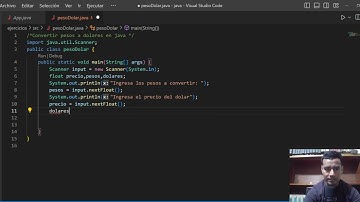 Programa para convertir pesos a dolares en java