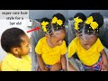 No Braiding Hair, No Marley Hair ,No Puff ... SEE WHAT I DID. Cute Hairstyle for kids/Toddlers