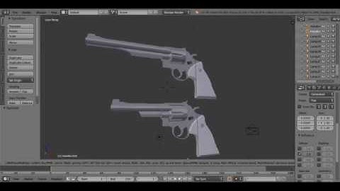 Revolver Blender 3D Model