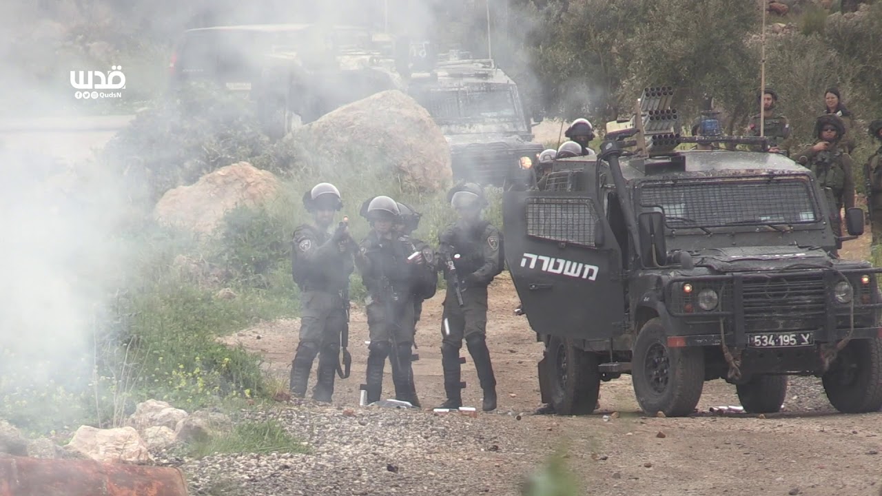 في ذكرى يوم الارض مواجهات في قرية المغير شمال رام الله