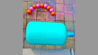 🎈Breaking Glass Bottles and Balloon drops🔥- Crushing Crunchy & Soft Things💥🌈🍾