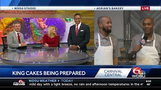 6 A.M. Show Interview: King cakes being prepared at Adrian's Bakery (WDSU)
