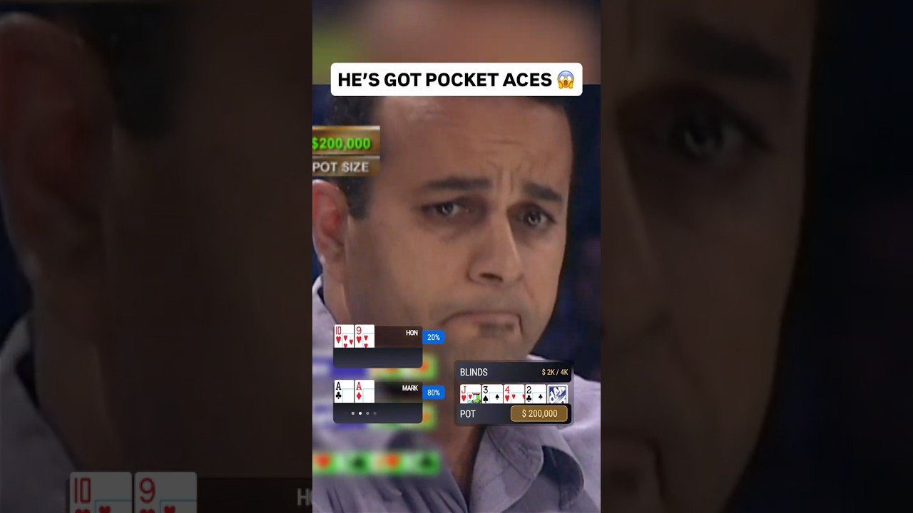 POCKET ACES vs DRAW in MASSIVE POT at WPT Final Table 😳 #poker #casino #pokerhands