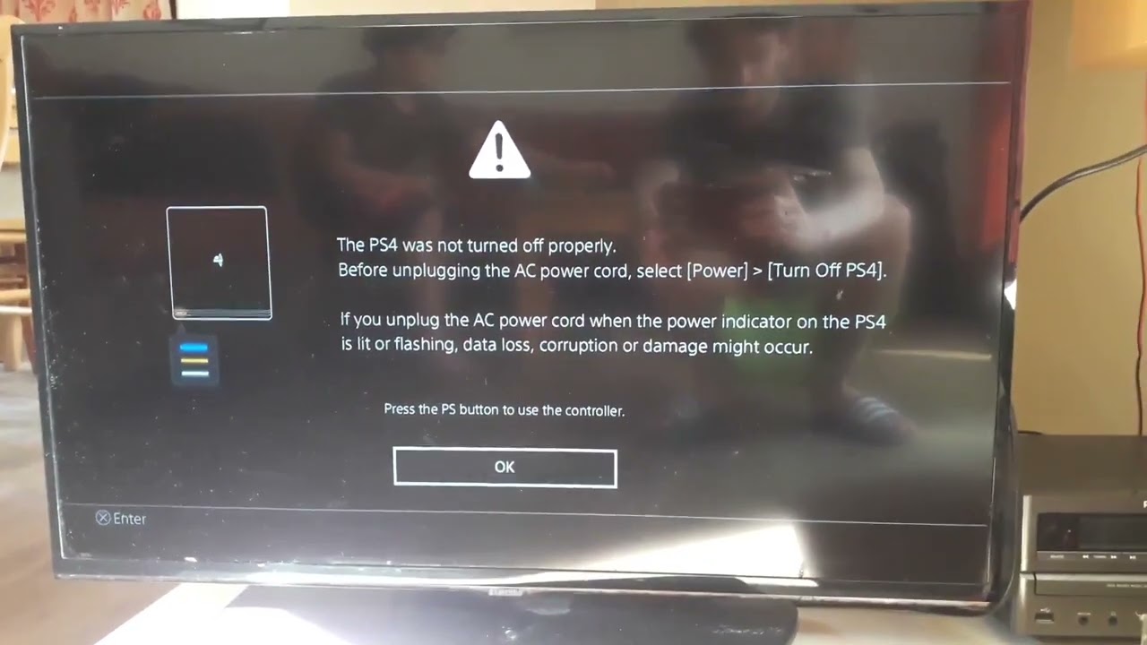 The PS4 Was Not Turned Off Properly YouTube The PS4 Was Not Turned Off Properly YouTube