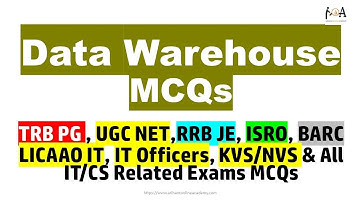 Data Warehouse MCQs | UGCNET | PGTRB | ITOfficers | ISRO | BARC | KVS/NVS & All CS/IT Exams
