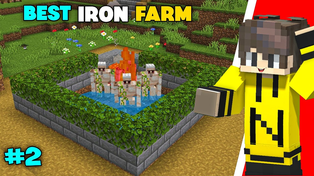 Best Iron Farm In PE || Minecraft PE 1.21 Survival Searies Episode 2 ...
