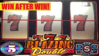 Double Blazing 7's was on Fire! Big Slot Wins! 1st spin Top Dollar Bonus + 5 Times Pay slots & more! screenshot 3