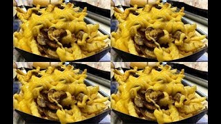 طريقة عمل البطاطس المقلية بالجبنة و المشروم  food  cooking  recipes   Mai Ismael Channel