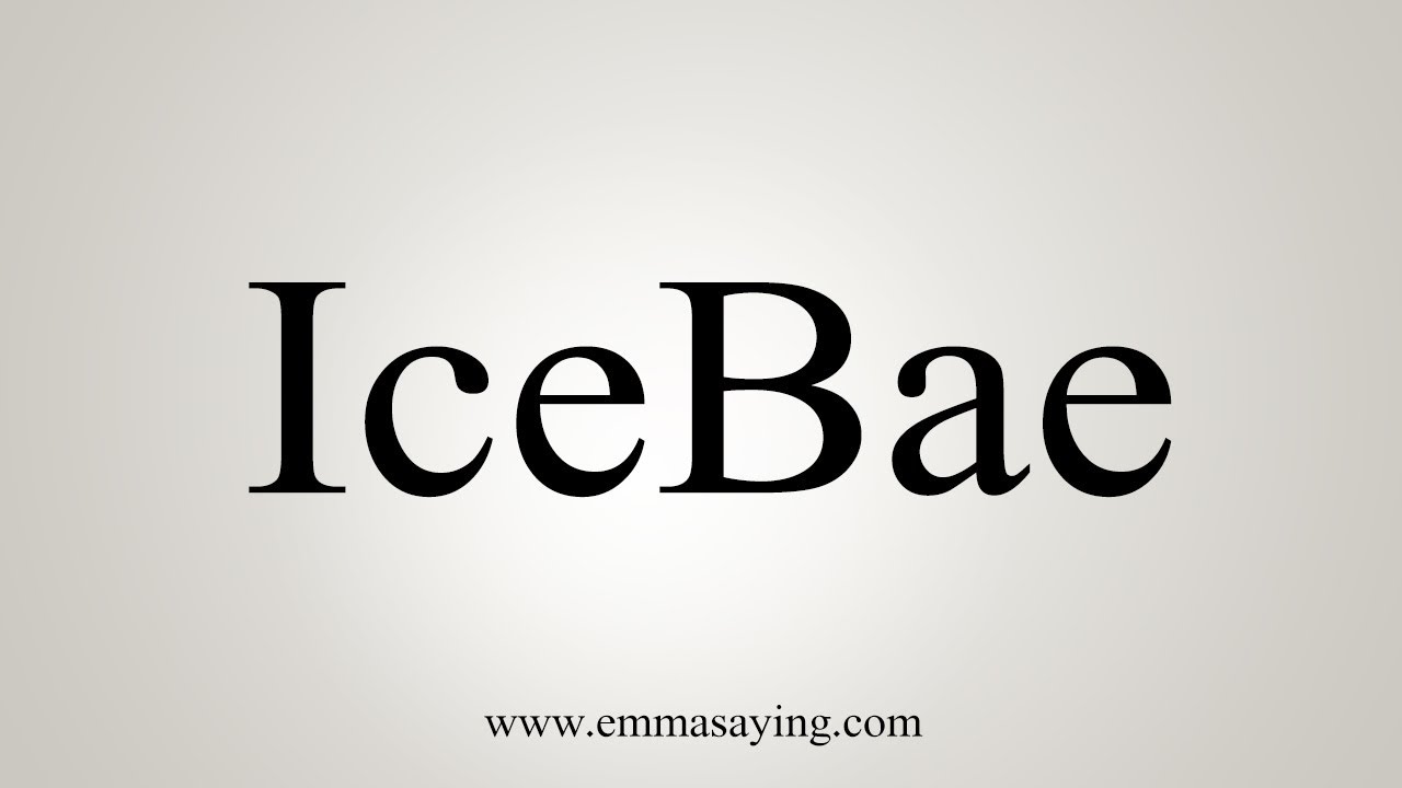 how to say in english jamun How To Pronounce IceBae