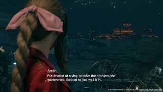 FF7 Remake Aerith shows Cloud the Wall Market scene (Japanese)
