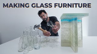 Making Furniture out of BROKEN GLASS