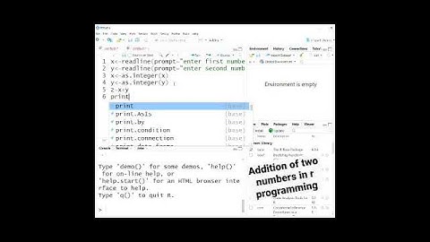 addition of two numbers in R programming