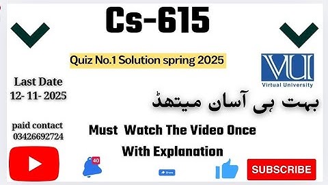 CS615 - Software Project Management (Graded Quiz No. 1) 💯 Percent Correct Paid Whatsapp 03426692724