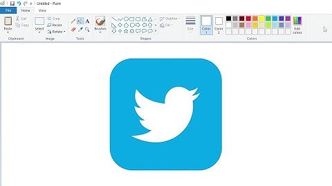 How to draw Twitter icon in MS Paint | Easy step by step drawing