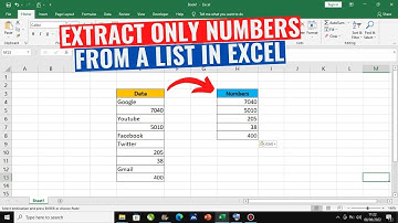 Extract only numbers from a list in Microsoft Excel