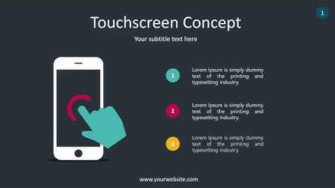 Touchscreen Concept Infographic - Animated PowerPoint Template