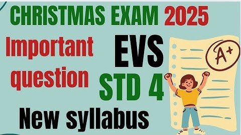 STD 4| Christmas exam |important question |evs|schoollessons