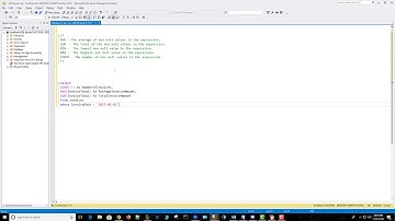 SQL Server Tutorials: 11. How To Work With Aggregate Functions