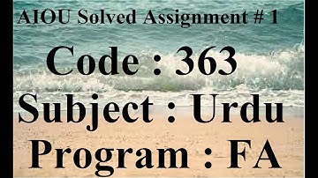 AIOU Solved Assignment No 1 code 363 Spring 2023 | Baloch Academy | aiou 363 solved assignment 2023