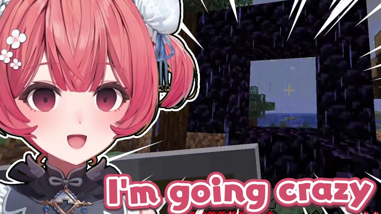 Akarin Slowly Losing Her Mind Playing Minecraft Hardcore Solo [Vspo ENG Sub - Yumeno Akari]