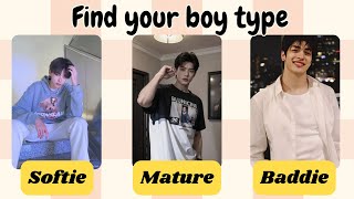 Find your boy type✨ | Aesthetic Quiz|  'Spectrum of Self: Softie, Mature, or Baddie Boy?