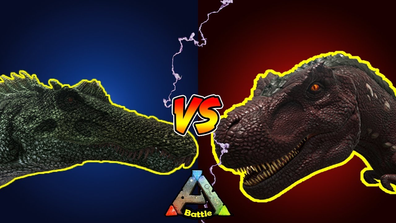 検証 ティラノlv1はスピノlv 相当 スピノサウルス Vs ティラノサウルス Spino Vs Rex Ark バトル Youtube