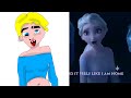 Frozen 2 Elsa funny Drawing memes - Try not To laugh