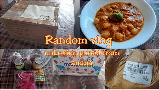 Random day in my life/Unboxing parcel from my amma/Mamaearth products/Channa masala in my style