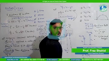 Physics | NUGFP | Lecture # 8b | Chapter # 3 | "Equation of Motion" | by Prof. Fraz Shahid