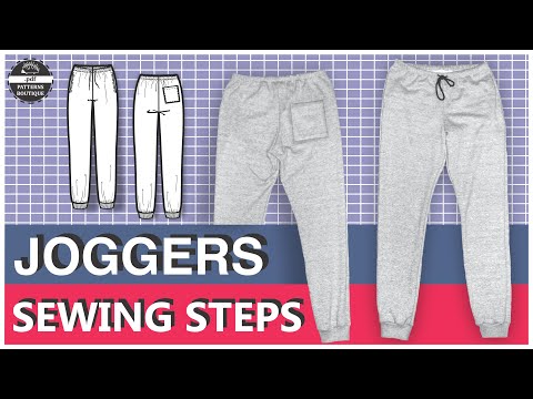 ジョガー/男性用スウェットパンツDIY-完全な縫製手順/ PDFパターンブティックが縫う