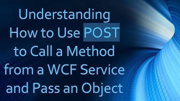 Understanding How to Use POST to Call a Method from a WCF Service and Pass an Object