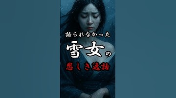 【妖怪】語られなかった雪女の悲しき逸話　 #妖怪 #yokai #都市伝説 #aiart