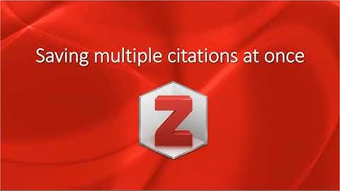 APA7th & Zotero: Saving Multiple citations at once #3.0