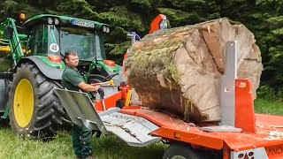 How Large Firewood Processor &amp; Log Splitter Works? Amazing Woodworking Processing Line Machinery