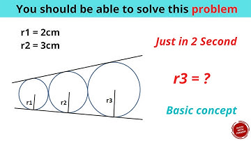 Find the radius (r3) |  Tricky question | solve in 2 second | Basic Concept