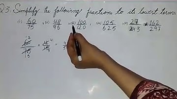 Class six Math Unit 1 Exercise 1 1 Fraction in its lowest terms week 2 video 1 GABA | Online Class