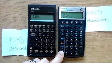 Chain vs. Algebraic on HP10B and HP10bII+ calculators